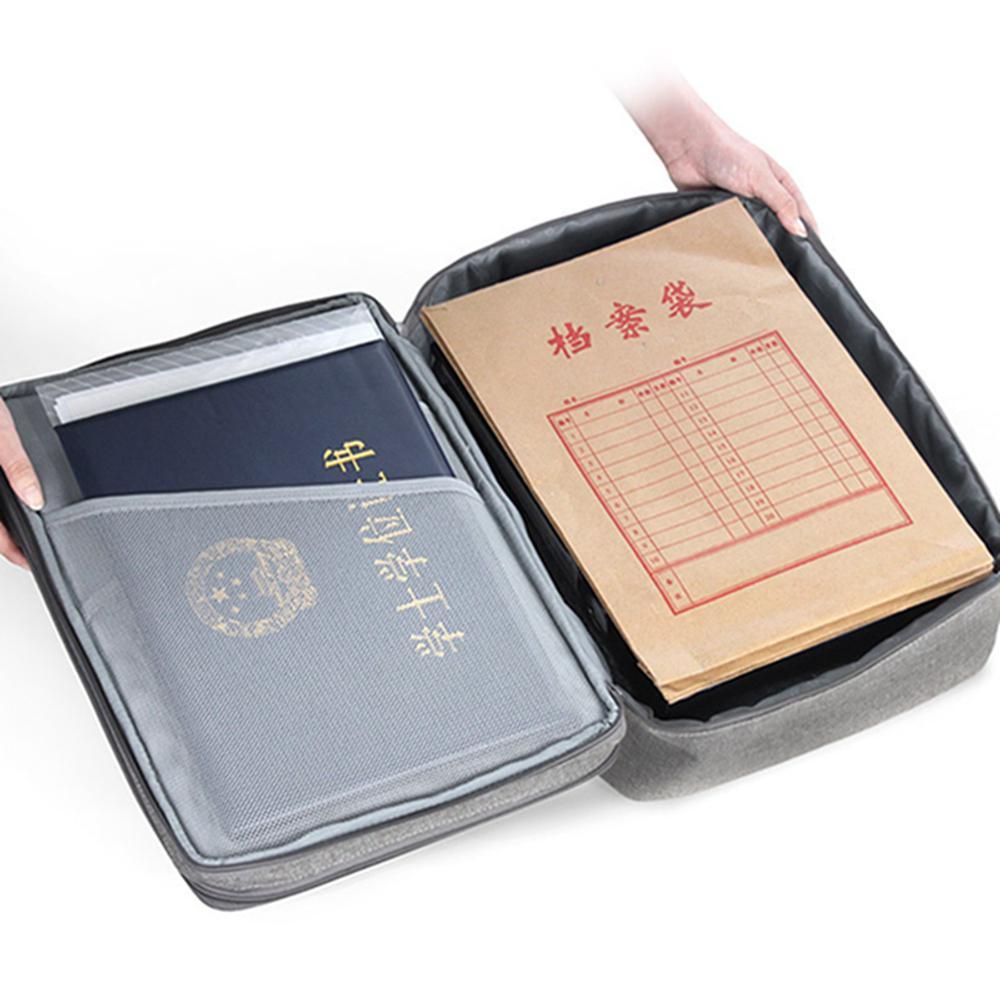 Goglor Minimalist Document Storage Bag with Handle&Two-way Zipper. 