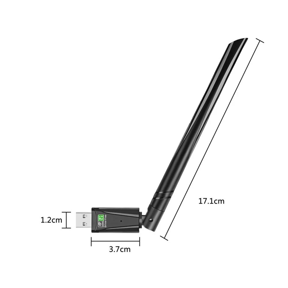 WiFi6 USB Adapter AX900 Bluetooth 5.3 Dual band 900Mbps Wireless Network Card Wifi Antenna Dongle Free Drive For PC Win10 11. 