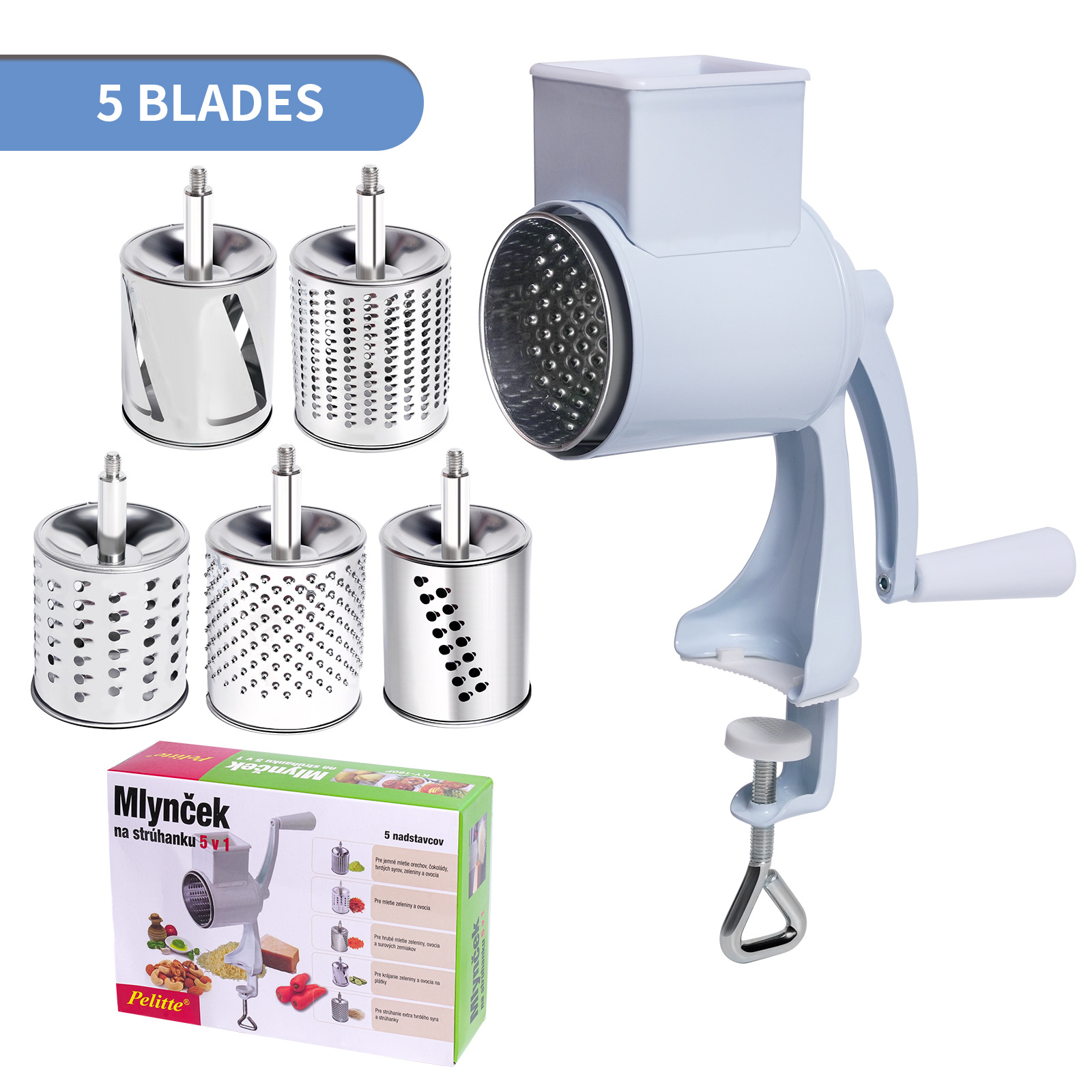 GC Nut Chopper Grinder With Hand Crank Peanut Grinding Device Nut Chopper Peanut Grinder Dried Fruit Crusher Multifunctional Manual Nut Grinder For Different Nuts Baking Kitchen. 
