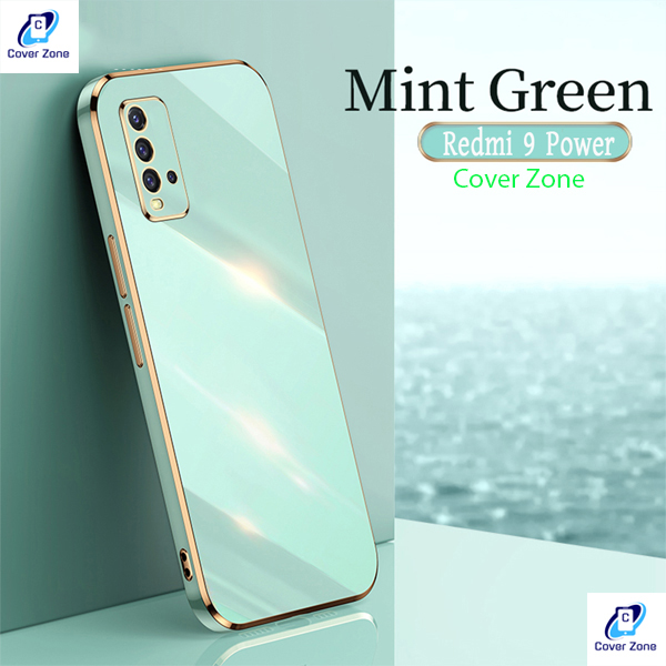 For Xiaomi Redmi 9 Power / Redmi 9T Plating Soft Casing Silicone Square Frame Phone Case For Redmi 9 Power Shiny Bling Back Cover - Camera - Phone Back Cover. 