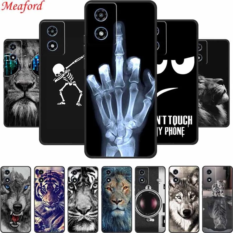 For Motorola G04 Back Cover Case G 04 Black Silicone Soft Phone Case For Motorola Moto G04 Case 6.56 Funda Coque Shockproof Bag