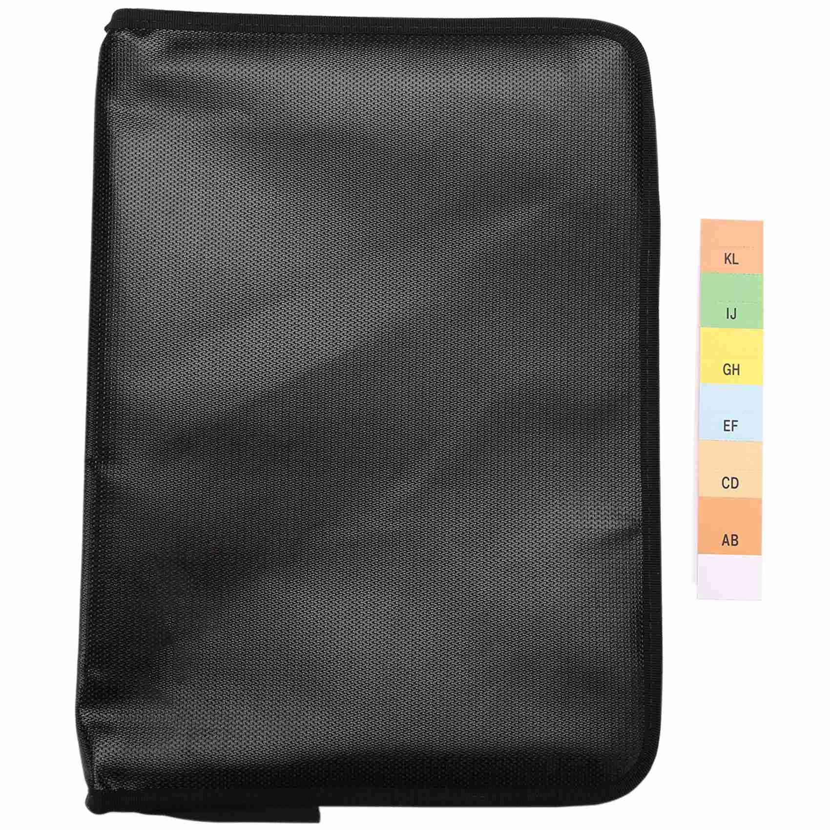 2 Pcs Folder Organizer Water Resistant Fireproof File Folder Letter Size Waterproof Money Document Bag, A & B. 
