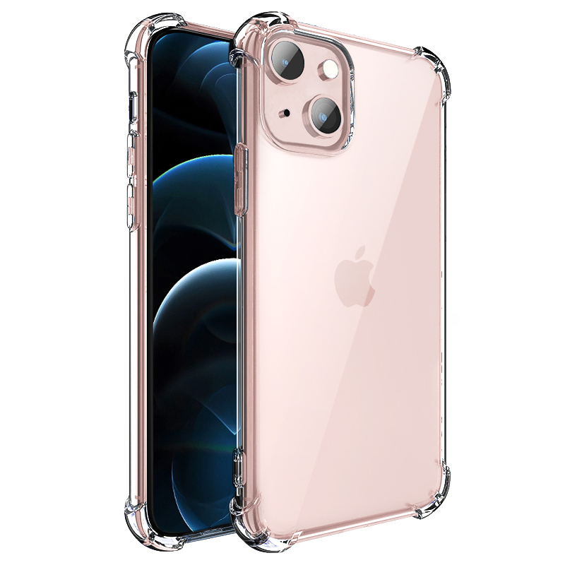 For Apple iPhone 13 Camera Protection Soft Silicone Transparent Plating Case - Premium Quality Case / Back Cover. 