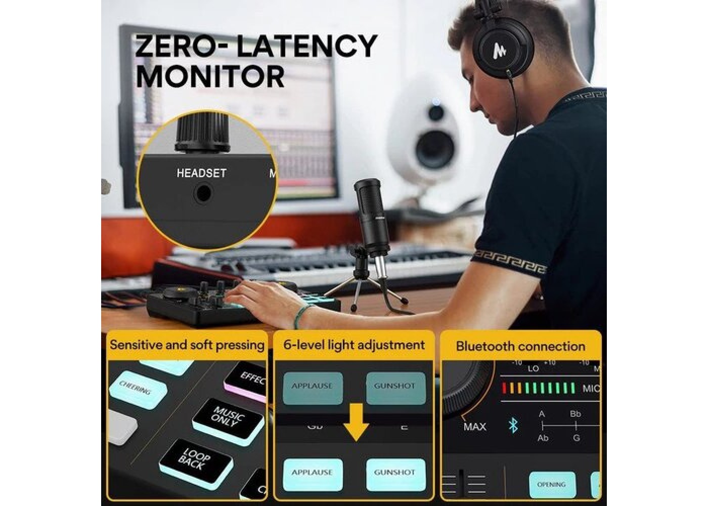 MAONO AU-AM200 S1 MAONOCASTER Lite Portable All-In-One Podcast Production Studio. 