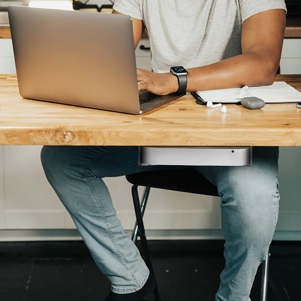 Duvar/masaüstü standı Laptop standı yerden tasarruf akrilik dikey stant depolama bilgisayar standı hafif Mac Mini 2023 M2 çip için. 