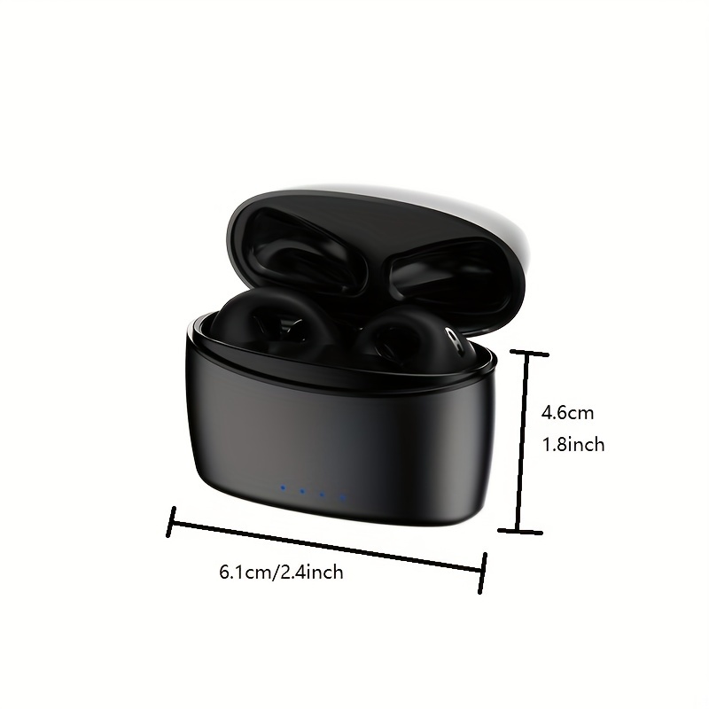 Wireless Open Ear Headphones, Clip On Earbuds For Android/iPhone, Air Conduction Earbuds With Charging Case. 