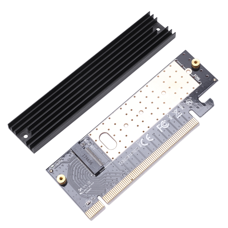 M.2 Nvme Ssd Adapter M2 To Pcie 3.0 X16 Controller Card M Key Interface Support Pci Express 3.0 X4 2230-2280 Size. 