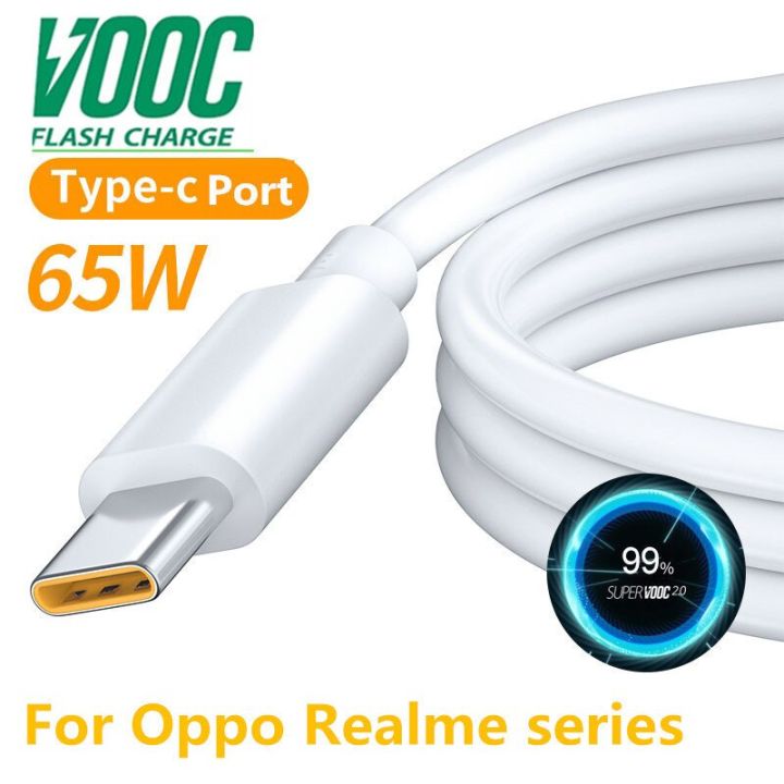 Realme  Cable 80W 65W Usb Type C Super Dart Vooc Charger Cable Realme Gt NEO 5 3T 3 2 GT2 Pro 11 9 10 pro plus C55 C53. 