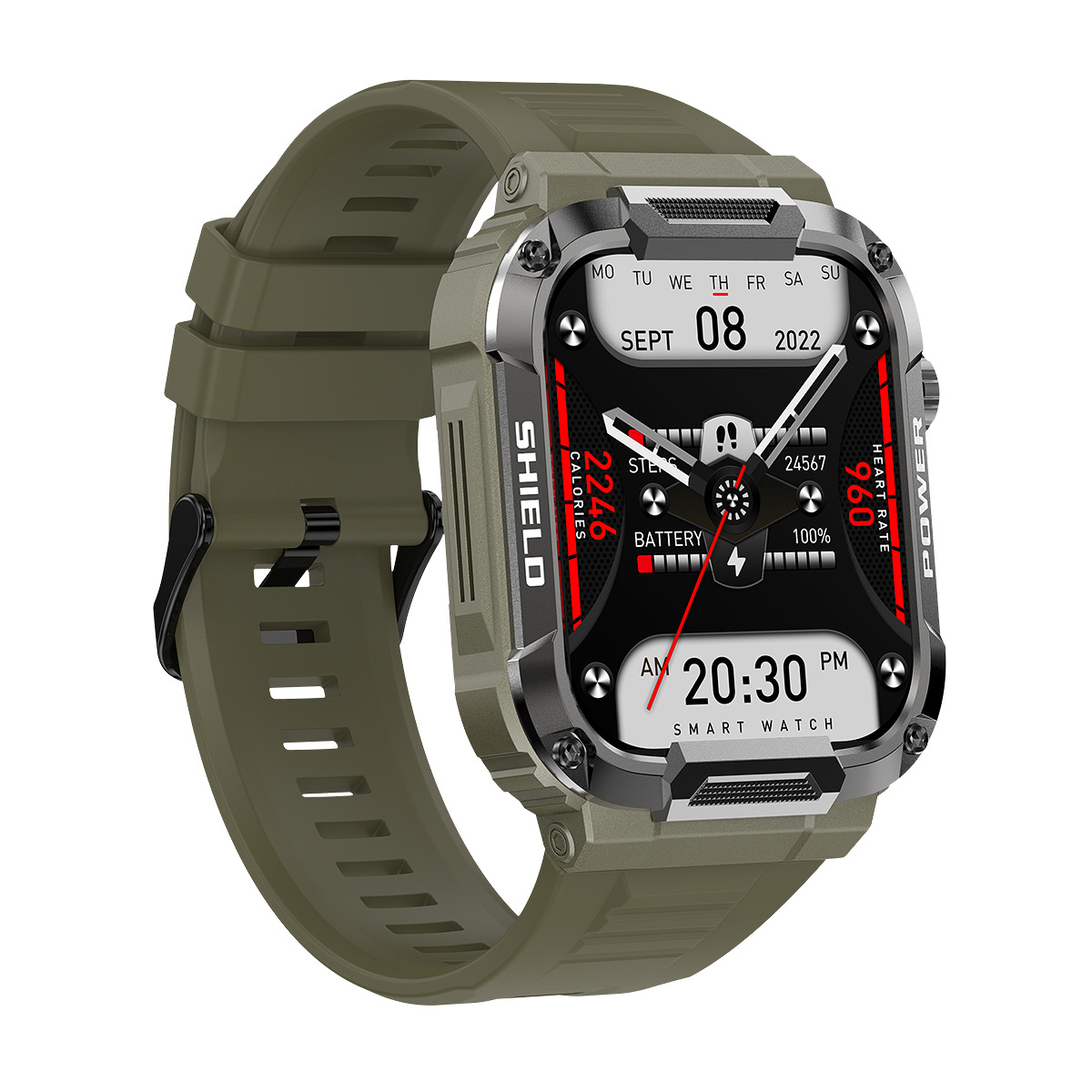 2024 New 66 smartwatch Bluetooth 8763EW one click link rotary button triple waterproof swimming. 