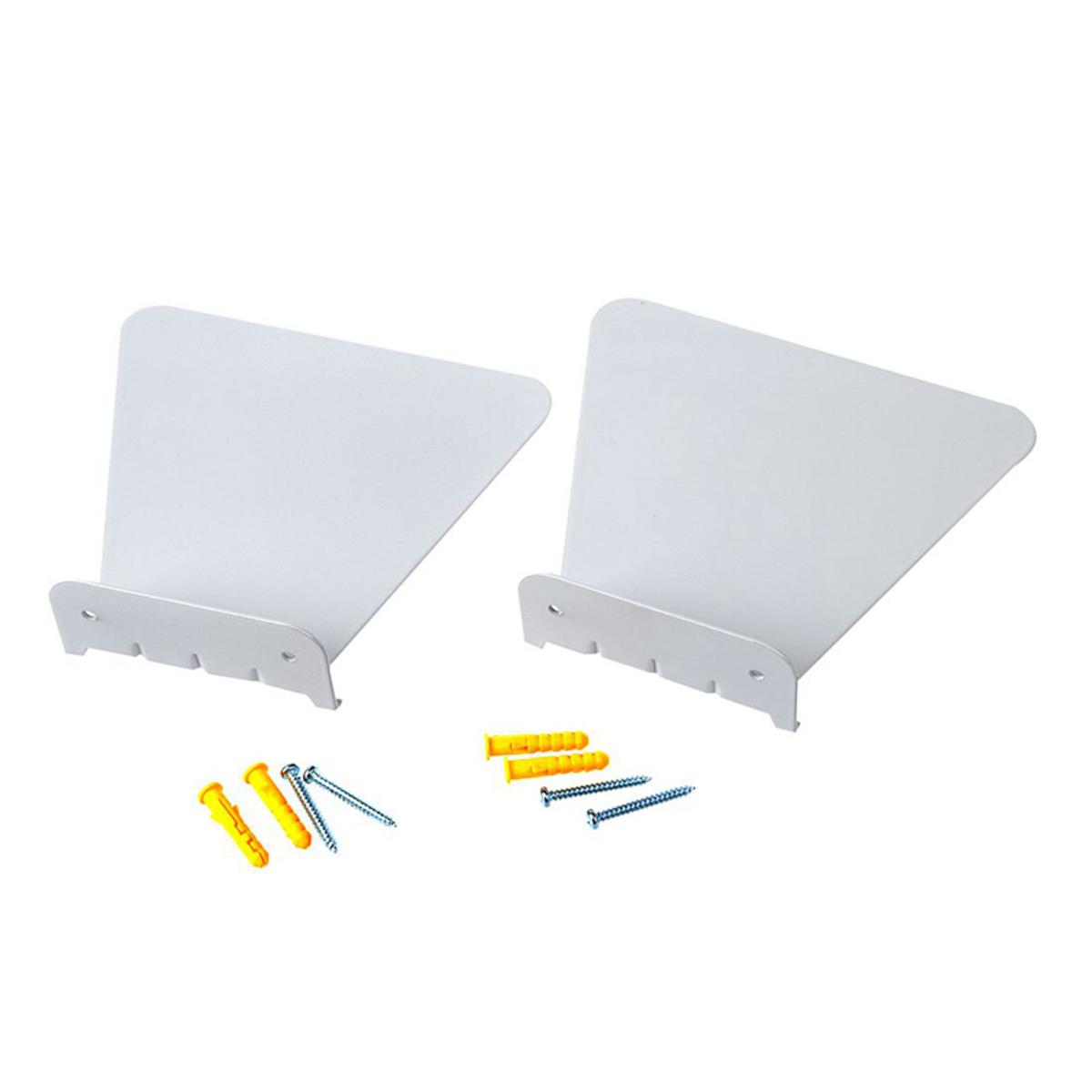 4pcs Modern Iron book shelf wall invisible bookshelf for home decoration Floating Bookshelf(White)