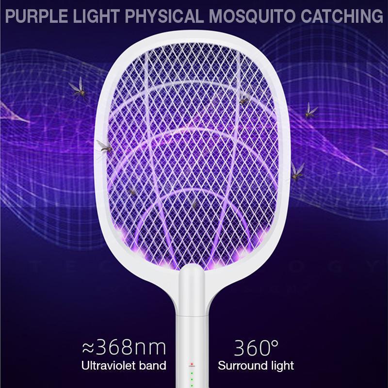 USB Electric Shock Mosqui Rechargeable Electric Foldable Mosquito Killer Racket Fly Swatter Repellent Lamp Zapper Insects Racket. 