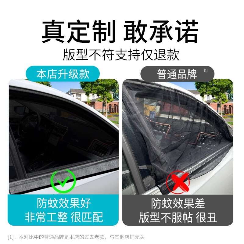 Car sunshade screen, window net, curtains, insect and sun proof privacy, car mosquito net. 