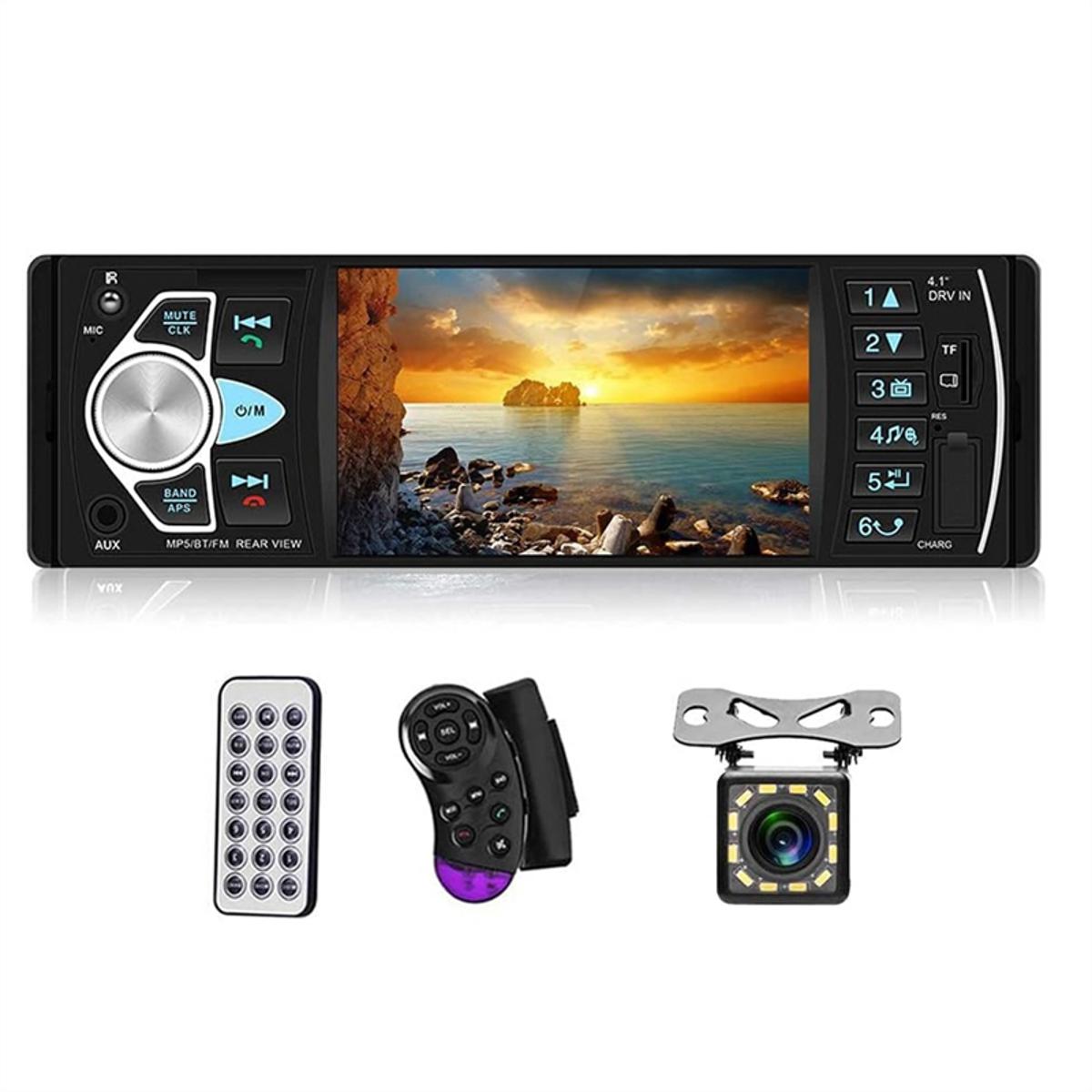 Car Radio 1 Din Stereo MP5 Player Bluetooth FM USB Autoradio 4022D with 12 Lights Camera