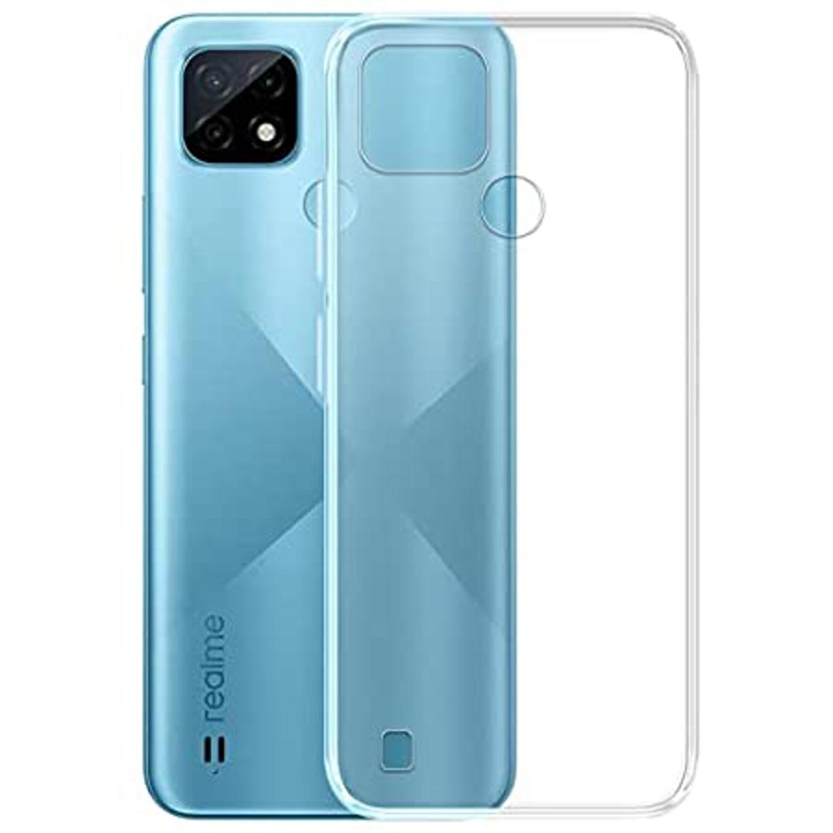 Per REALME C21Y COVER CUSTODIA SILICONE TRASPARENTE + PELLICOLA VETRO