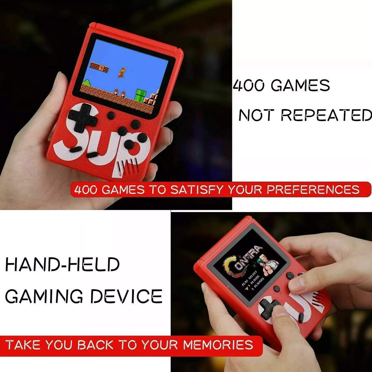 400 Games In 1 Sup Game Boy Retro Classic Mini Game. 