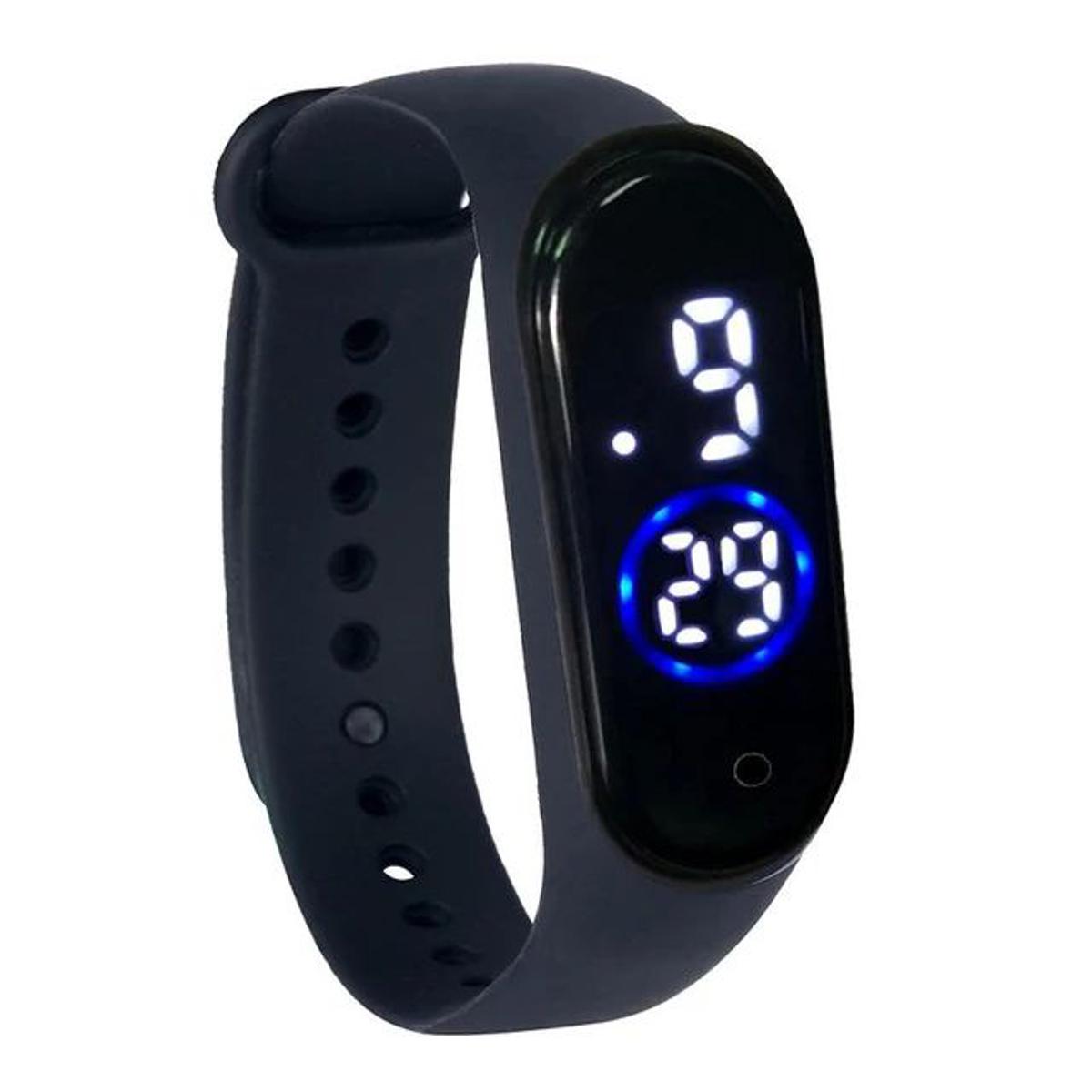 M4 Touch Movement Diving Swimming Fitness Smart LED Bracelet with Month Day Time Display