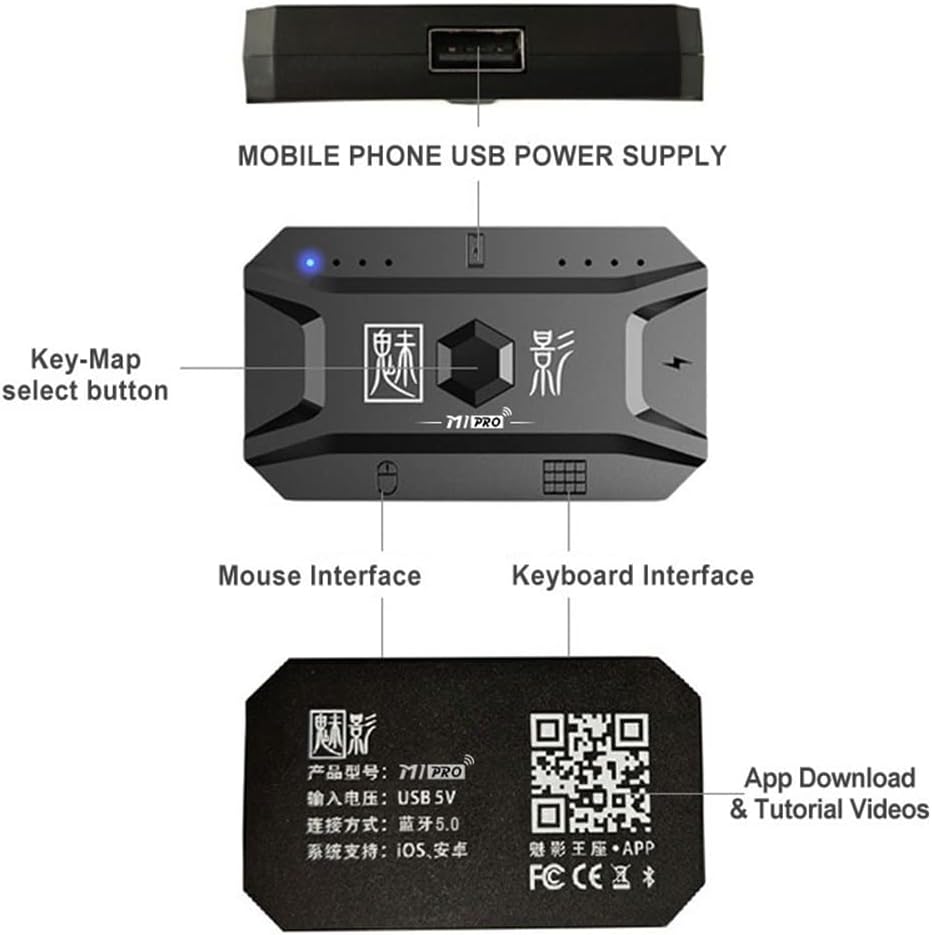 KOKKO M1pro / MIX SE PLUS  Mobile Controller Gaming Keyboard Mouse Converter Pubg Mobile Controller Gamepad 5.0 Adapter. 