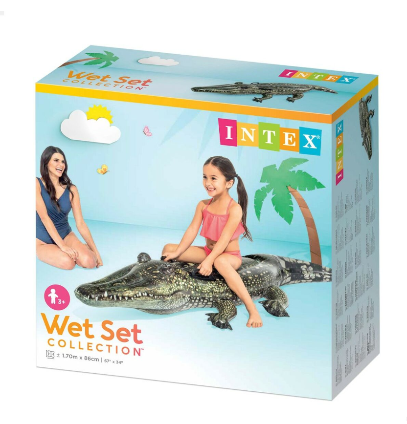 New Inflatable pool figure Intex Crocodile 86 x 20 x 170 cm (6 Units). 
