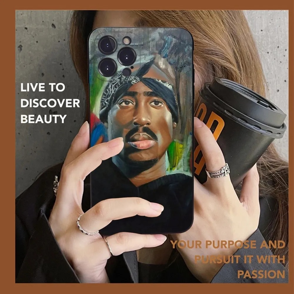 2pac Tupac Amaru Shakur Makaveli Phone Case For iPhone 14 11 12 13 Mini Pro XS Max Cover 6 7 8 Plus X XR SE 2020 Funda Shell. 