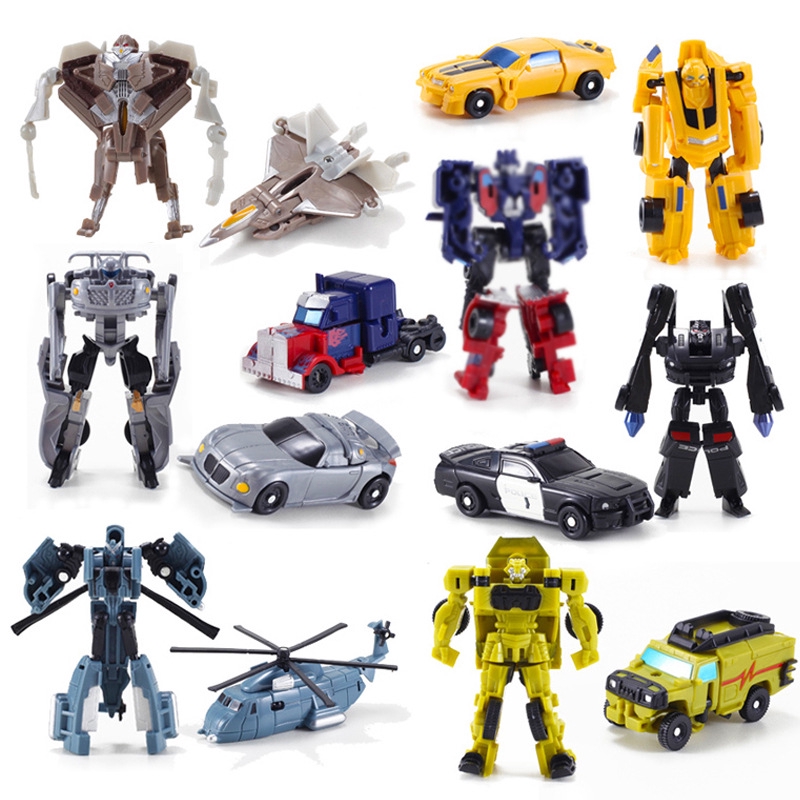 Mini Transformer Toy Optimus Prime Megatron Robots Car Kids Action Figures DIY. 