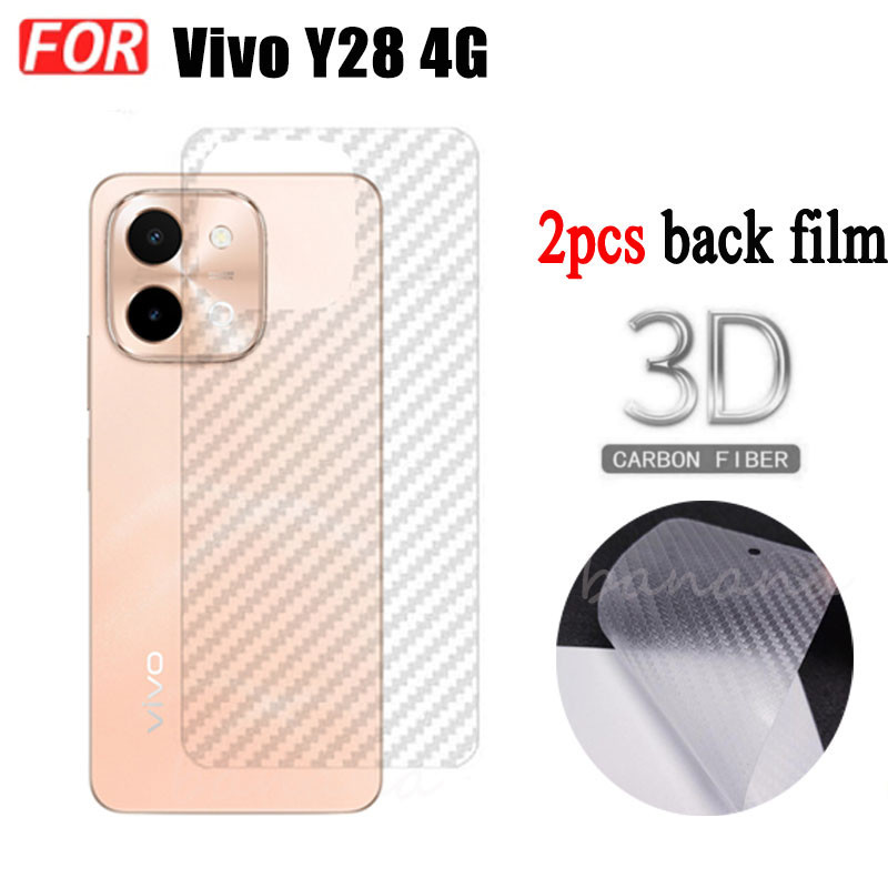 IVoler Cover 3 In 1 Per Vivo Y28s 5G / Vivo Y03 – Custodia Trasparente Morbida In TPU + 2 Pellicole In Vetro Temperato