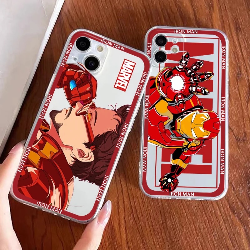 Marvel Iron Man Tony Stark Phone Case For Apple iPhone 14 13 12 11 SE XS XR X 7 8 6 5 Pro Plus MAX 2020 Transparent Cover Outlier Aeuinv