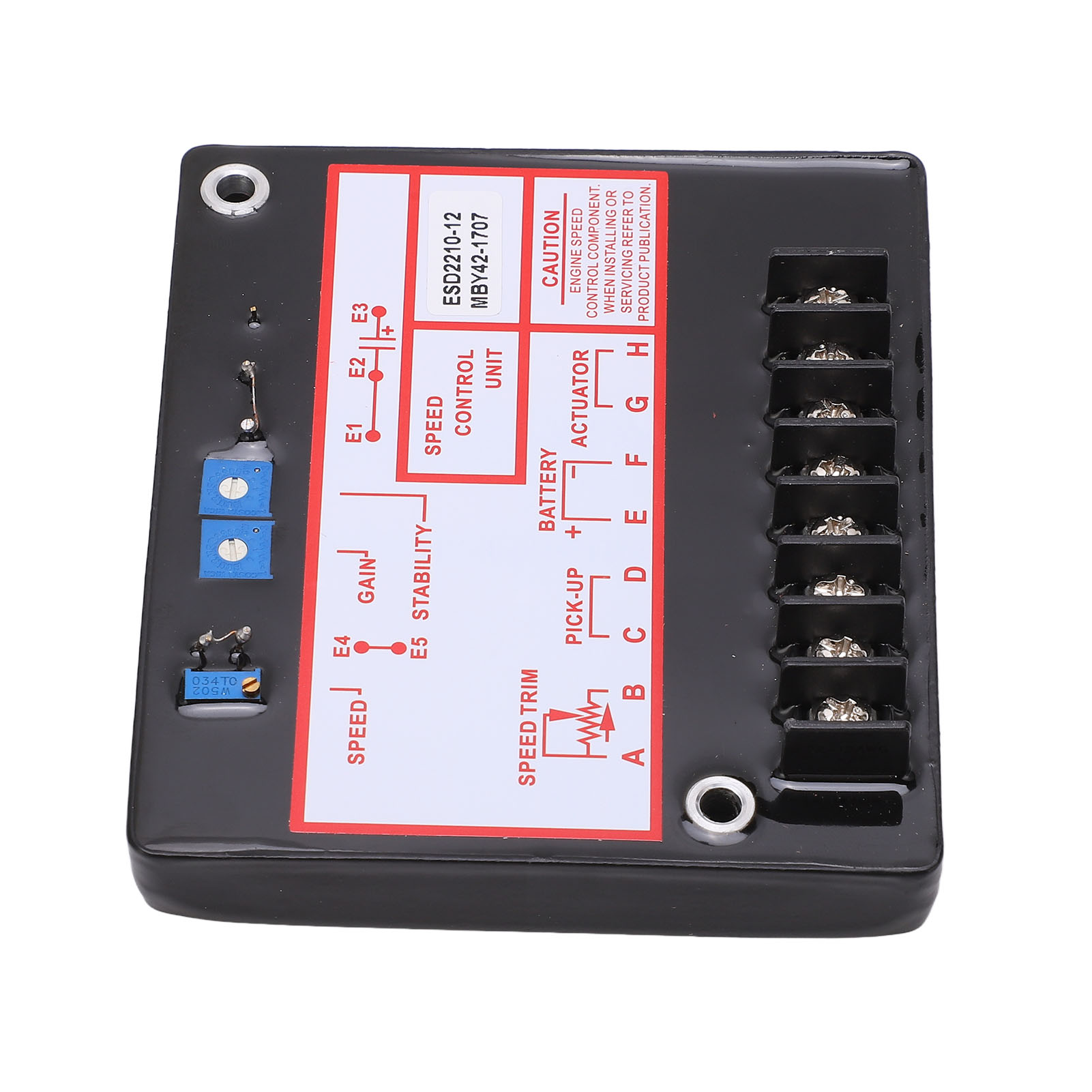 Electronic Engine Controller, DC12-24V ESD2210 12 Generator Speed Governor for Genset Control. 