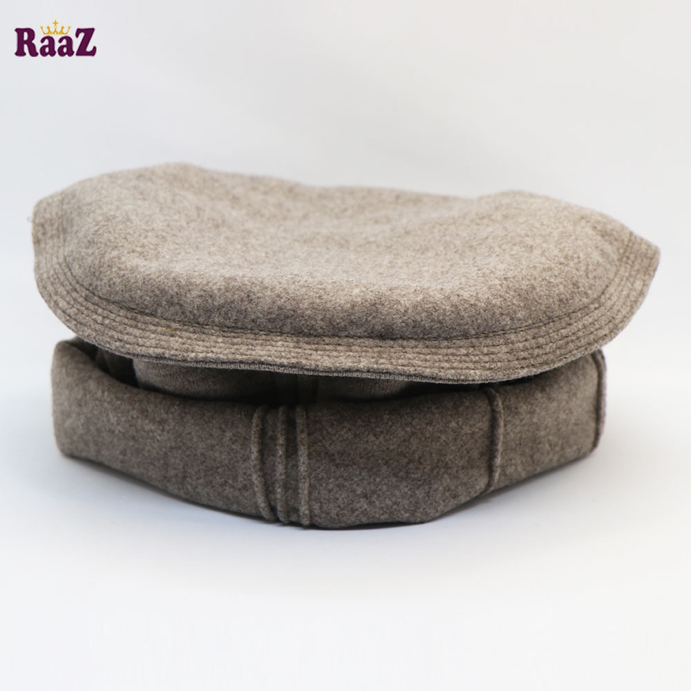 Light Brown New Design Wool Afghani Pakol Cap For Men - Cap For Men - Cap. 