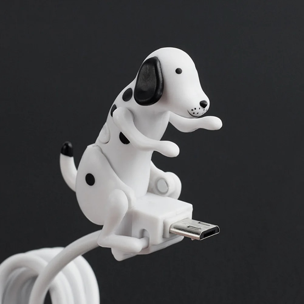 Funny Humping Dog Fast Charger Cable Micro USB Charging Data Cable For iPhone IOS/Android Mobile Phone Charging Line Prank Gifts. 