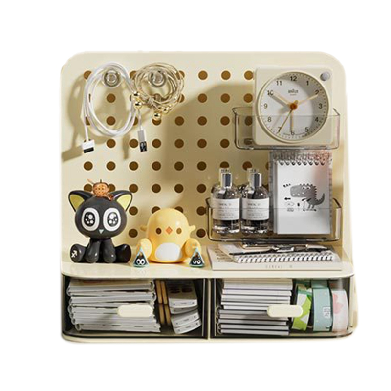 Hook Drawer Type Hole Board Small Card Stand Display Desktop Idol Storage Box Desk Stationery Organization Storage,A. 