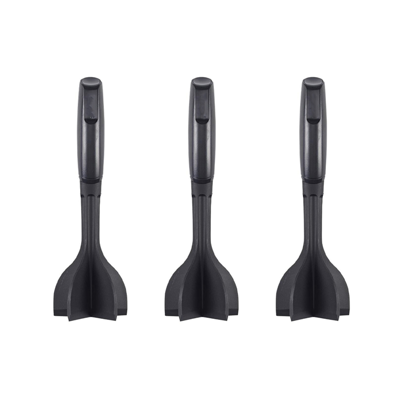 3X Meat Chopper, Ground Beef Masher, Heat Resistant Meat Masher for Hamburger Meat, Chop and Stir Meat Masher Tool-Black
