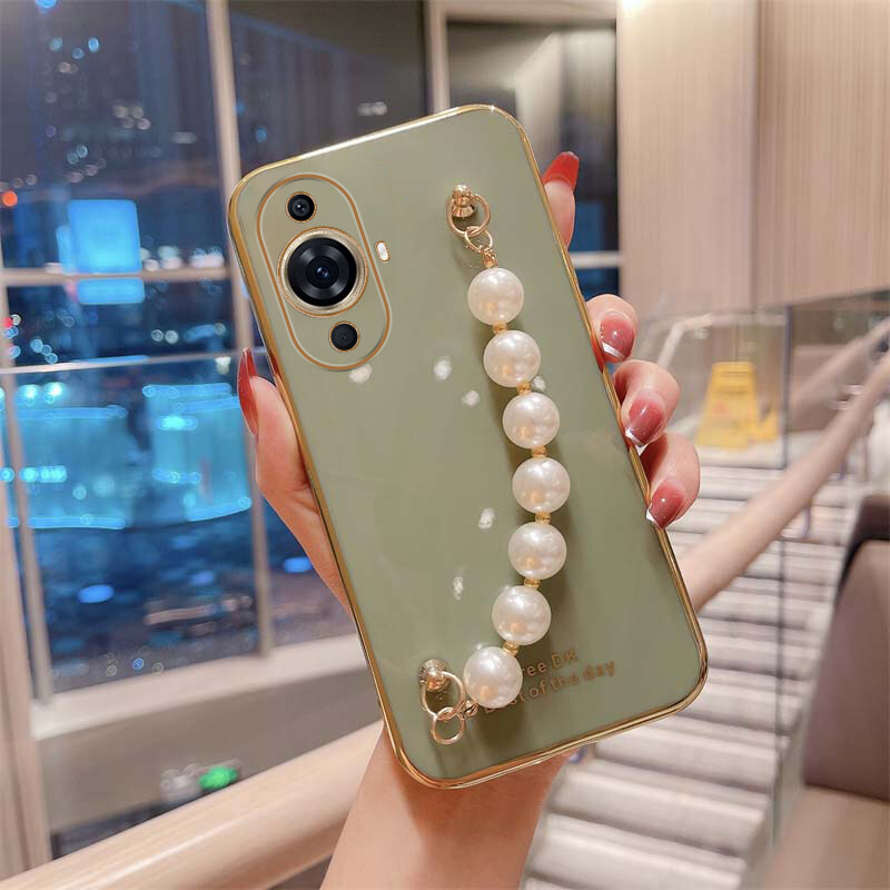New Phone Case For Huawei Nova 11 Pro Cover Pearl Bracelet Anti Drop Multi Color Soft Silicone For Huawei Nova 11 Case