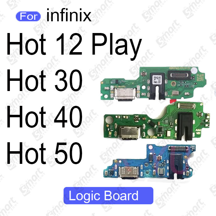 Charging Logic Board For Infinix Hot 12 Play 30 40 50 Charging Port USB Plug PCB Dock Connector Spare parts