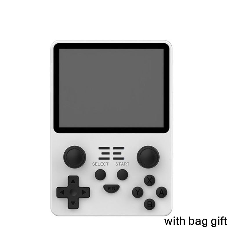 POWKIDDY RGB20S Retro Video Game Console 3.5 inch Open Source Dual Joystick -Option -White with bag-128GB 25000 Games-Option -White with bag-128GB 25000 Games
