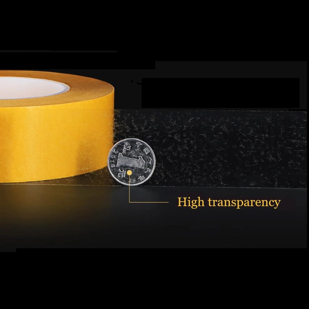 50 Meter High Temperature Resistance PET Double Sided Tape No Trace Transparent Heat Resistant Strong Double-Sided Adhesive Tape. 