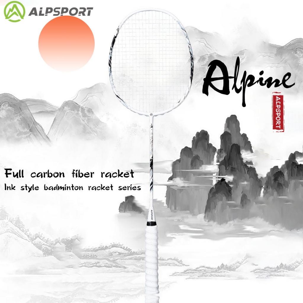 ALP Alpine SS 4U Carbon Fiber Badminton Racket | Lightweight 82g for Powerful Smash | Beginner to Amateur Level. 