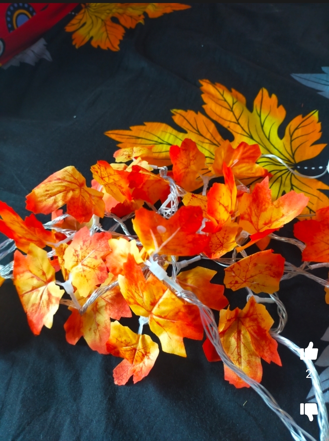 Maple Leaf Fairy Lights/Autumn Leaves Fairy Sparkling String Lights 20Led,Unique light,001. 