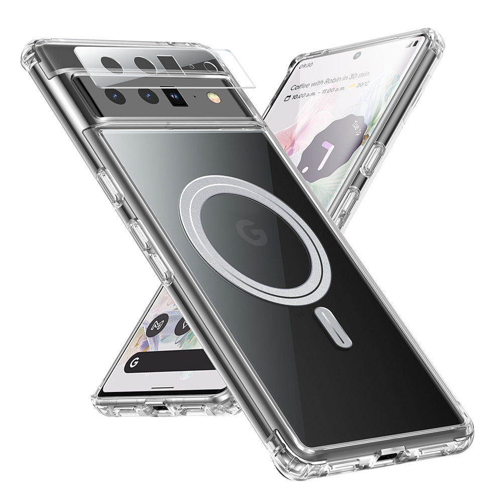 For Google Pixel 6 Pro Transparent Frosted MagSafe Phone Case. 