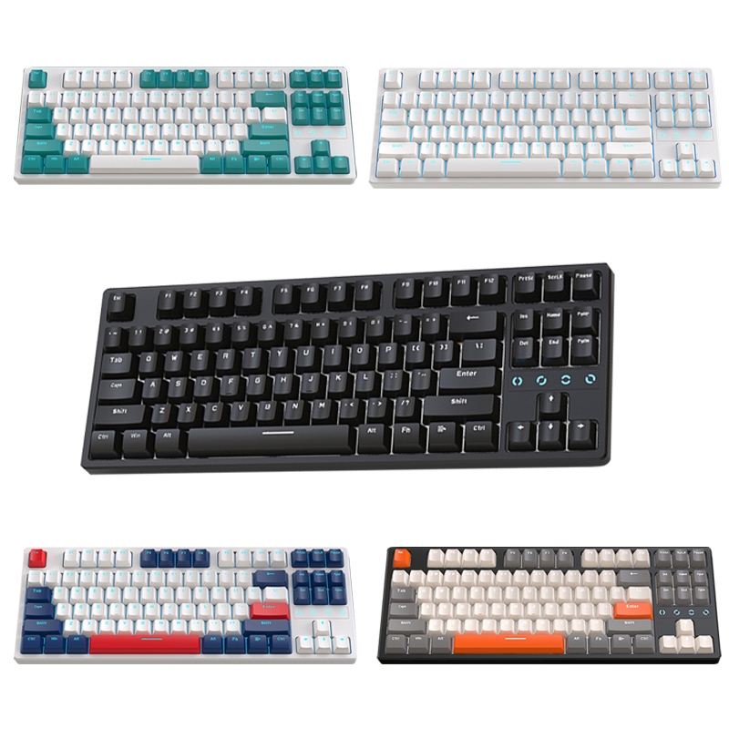 ZIYOU LANG K87 87-Keys Hot-Swappable Wired Mechanical Keyboard, Cable Length: 1.5m, Style: Red Shaft (Micr-light White Light). 
