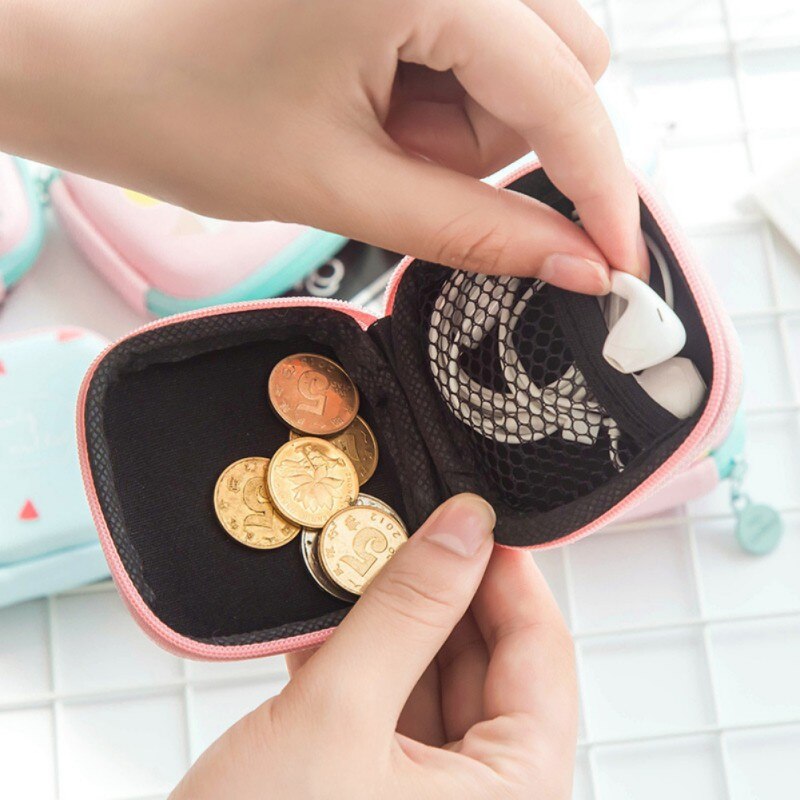 Cute Earphone Holder Case Storage Carrying Hard Bag Box Case for Earphone Cute Fruit Shell Card Carrying Storage Bag Random. 