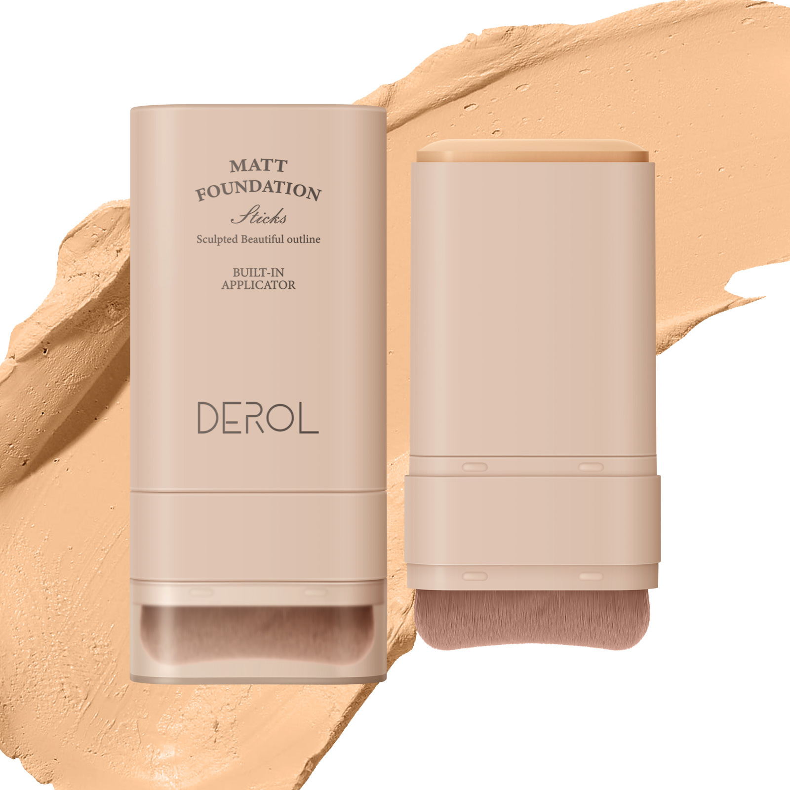 Derol Valvet Matte Foundation Stick With Brush. 