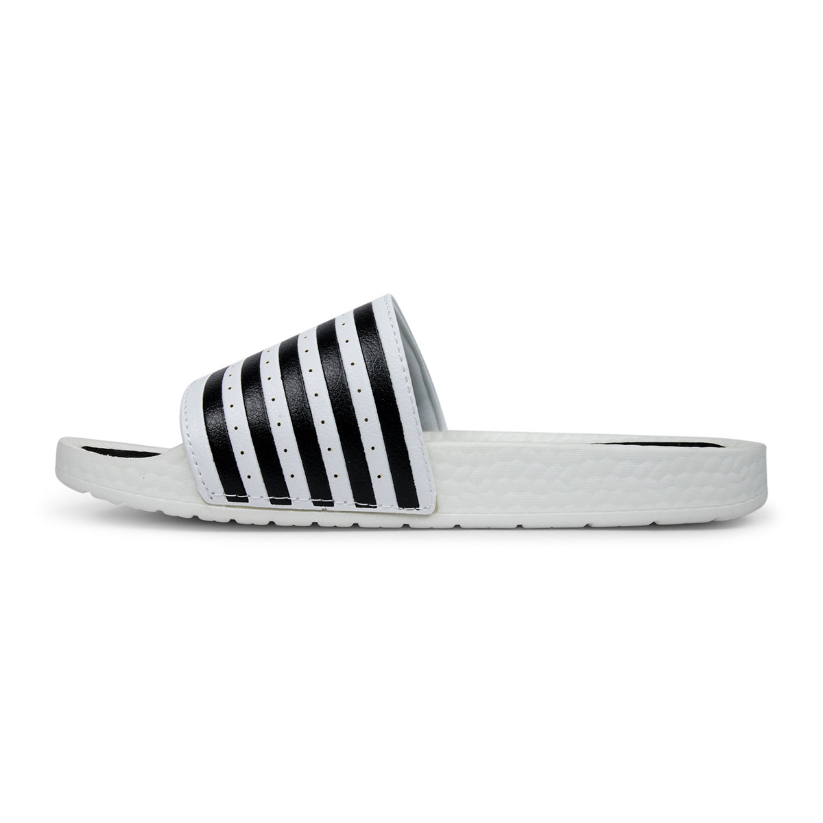 Power Rubber Slides For Men - Black And White - Slides For Men. 