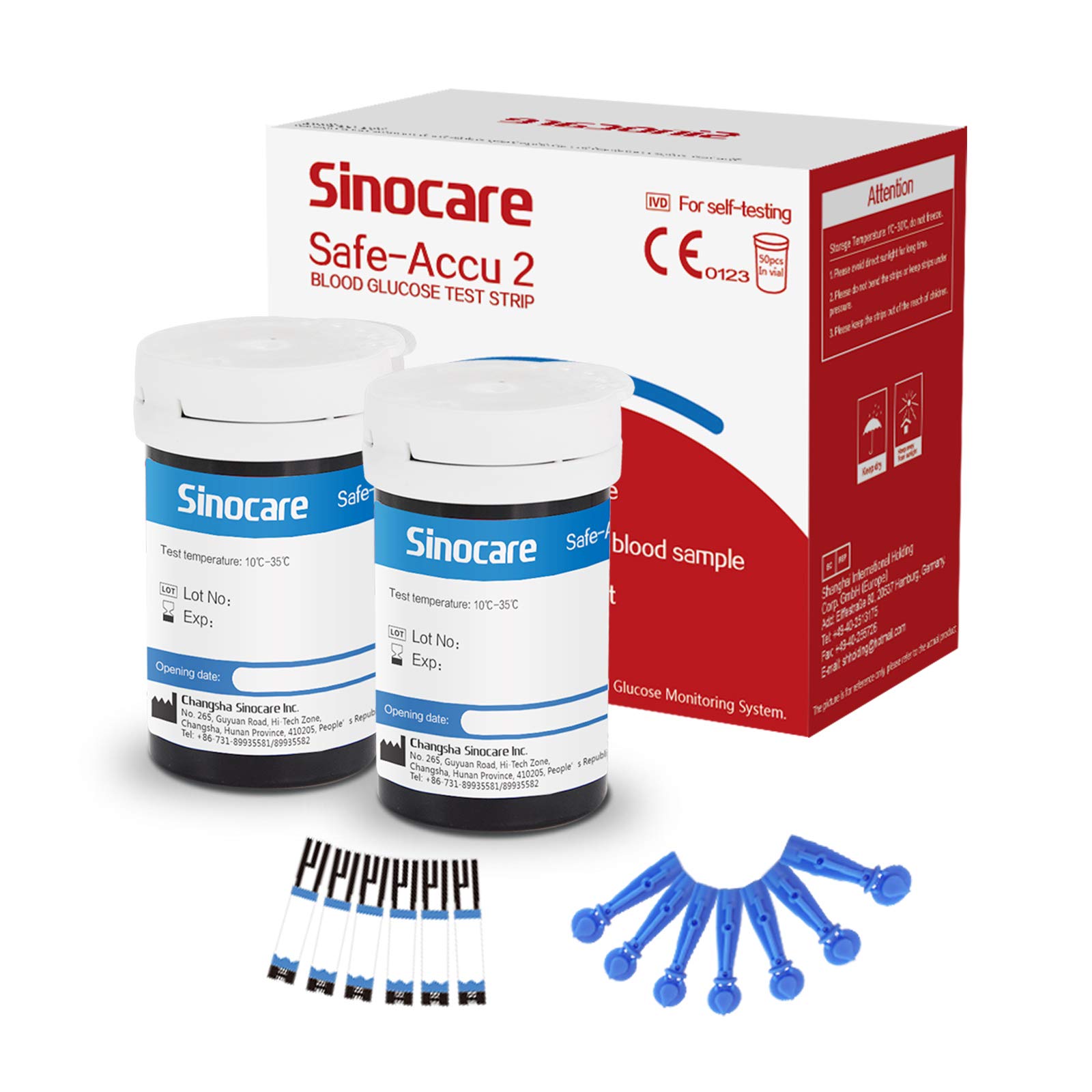 Sinocare Safe-Accu 2 Test Strips 50 pcs