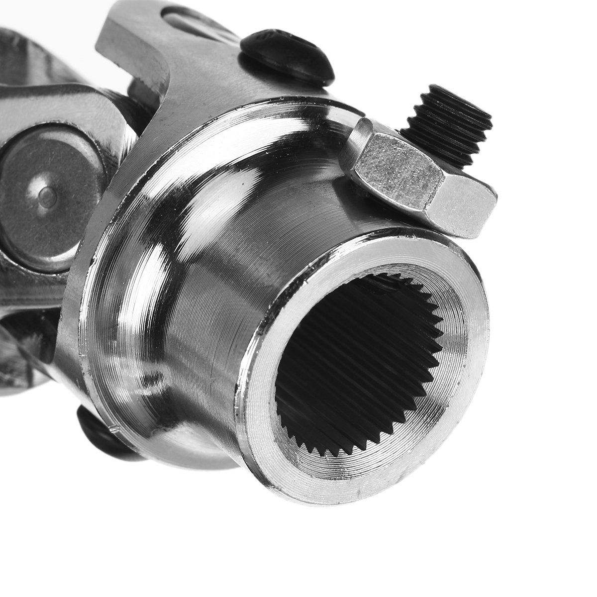 Steering Universal Joint 3/4" - 36" Spline X 3/4" DD Round Steering Shaft U Joint Power Rack Chrome. 