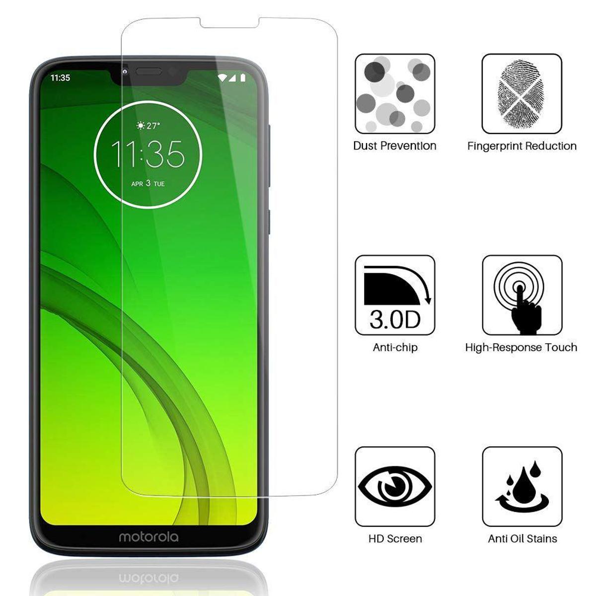 Motorola Moto G7 Power Tempered Glass Screen Protector 2.5D 9H-Transparent