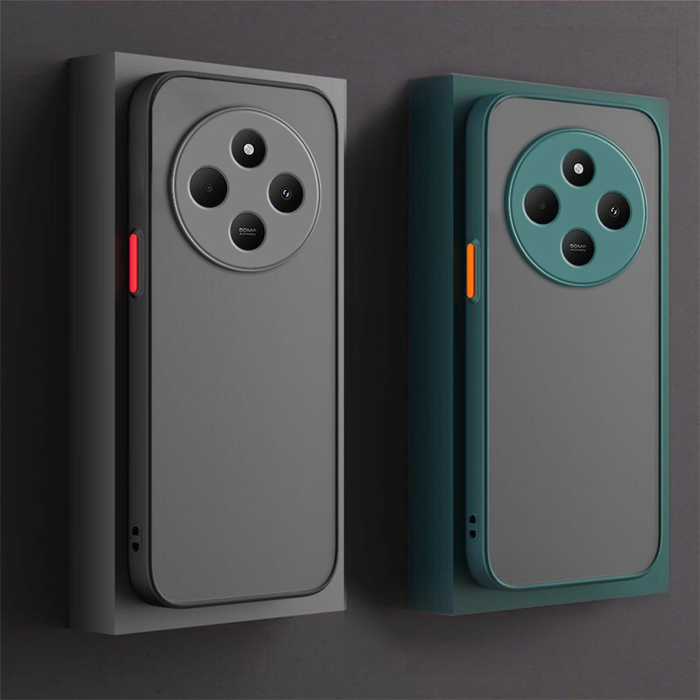 Shockproof Armor Matte Case For Xiaomi Redmi 14C 4G TPU Soft Bumrelaxper Clear Hard PC Back Cover Readmi Redmy Redmi14C 14 C C14 Capa