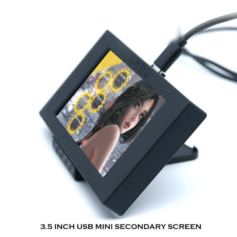 3.5/5 IPS Mini Monitor For PC CPU GPU RAM Monitoring,Computer Secondary Screen,USB TYPE-C DIY Gamer Cabinet Display