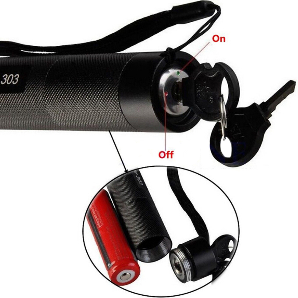[Pcyc/Ready Stock] 303 Powerful Green Beam Light Pointer Pen Professional High Power Presenter Lazer Flashlight. 
