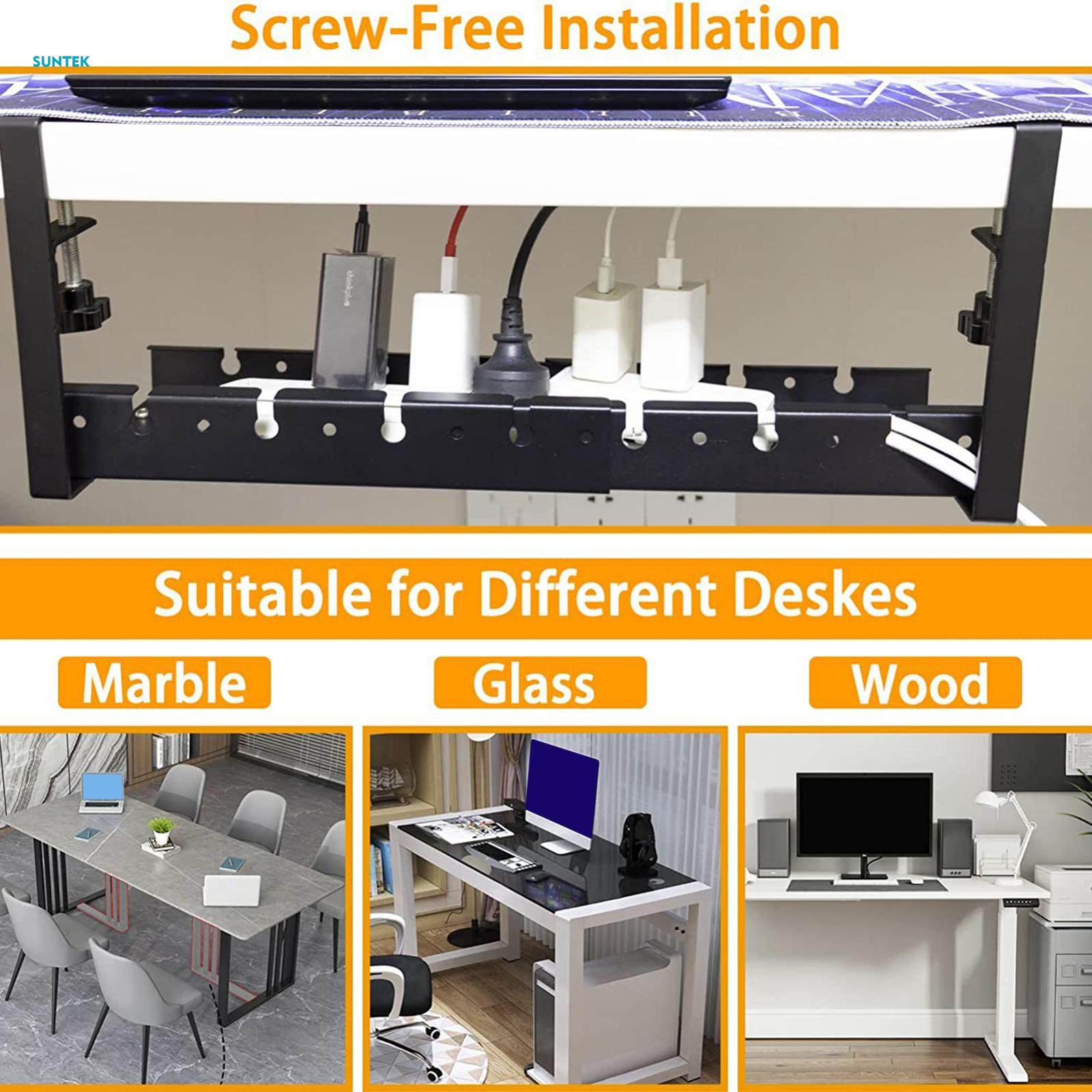 Wire Management under Desk Wire Patch Board Iron Computer Cable Rack Cable Management Tray for. 