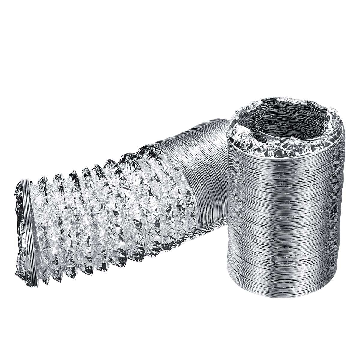 3 Meter Length 100Mm/4 Inch Fresh Air System Flexible Aluminum Exhaust Duct Pipe Air Ventilation Pipe Hose for Bathroom Exquisite Product. 